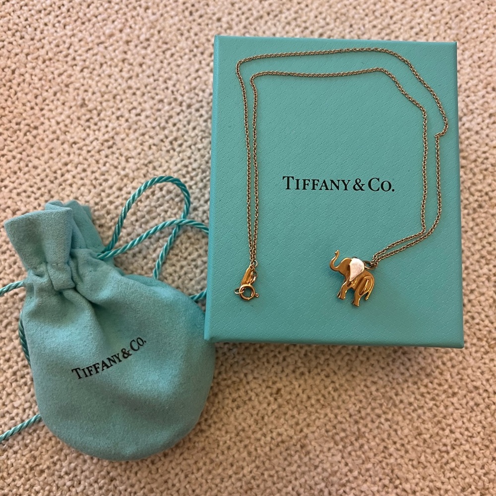 Tiffany & co elephant necklace